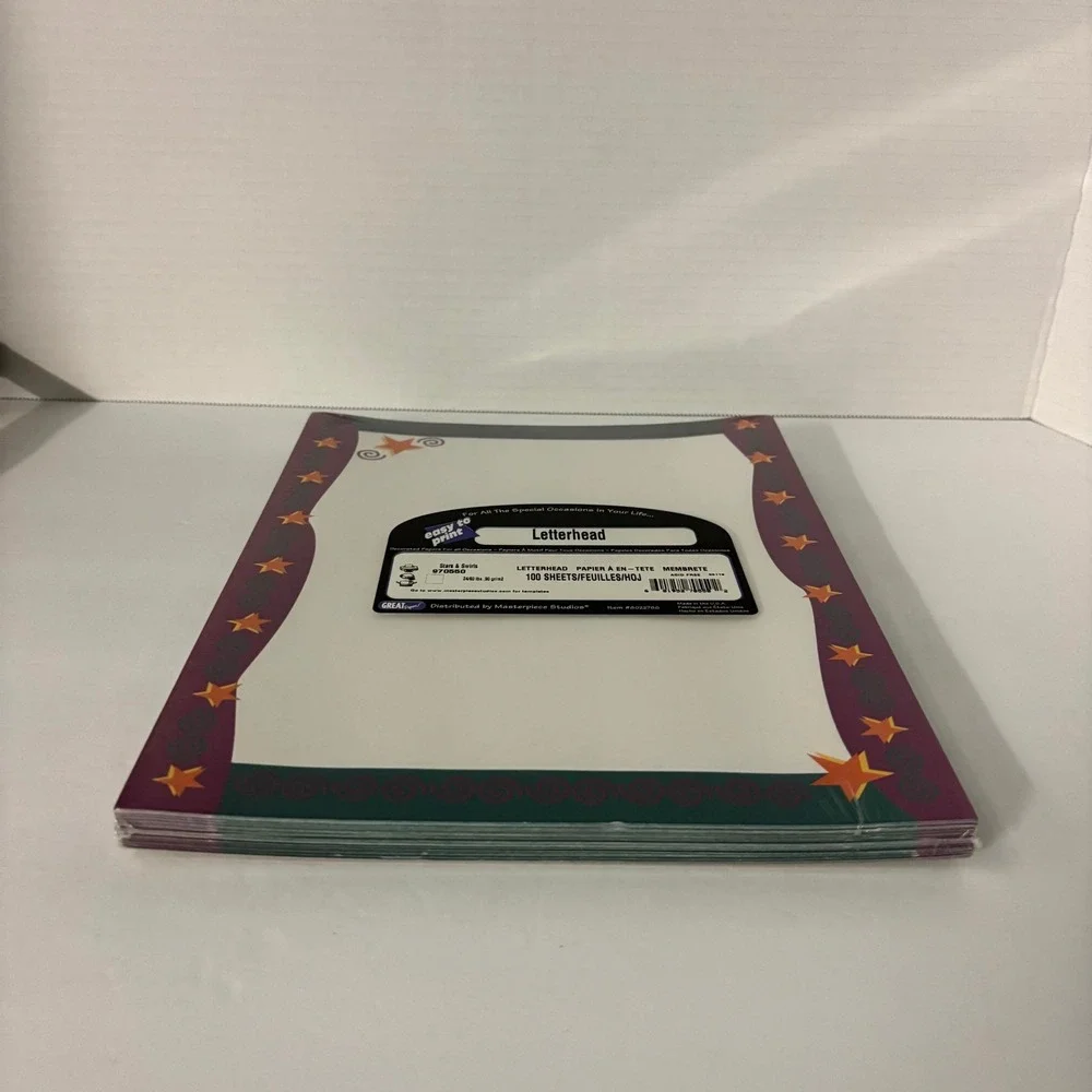 Great Papers! Stars & Swirls Letterhead 100 Sheets 24lb 8.5x11 Printer Paper